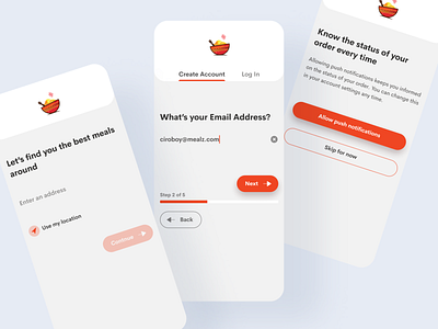 Onboarding Screens - Food Delivery App