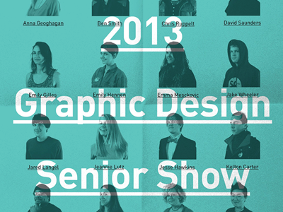 Senior Show Poster Invitation fold out graphic design invitation university of tennessee