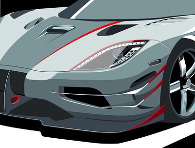 Koenigsegg One to One automotive automotive design european illustration illustrator import vector vectorart wheels