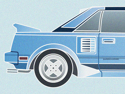 AW11 MR2 automotive automotive design aw11 illustration illustrator import monotone mr2 noise toyota vector vectorart