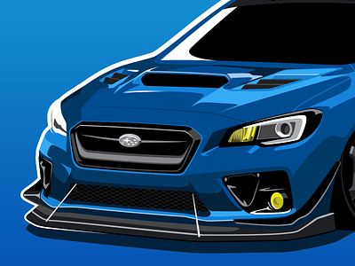 Subaru STI automotive automotive design cars illustration illustrator import japanese jdm monotone sti subaru vector vectorart wrx