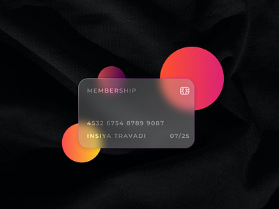 Credit Card | Glassmorphism design graphic design illustration typography