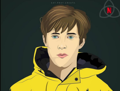 Vector Portrait of Jonas from Dark Series cartoonart characterillustration darkseries illustration netflix vectorportrait