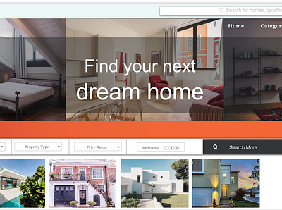 UI/UX real state landing page webdesign
