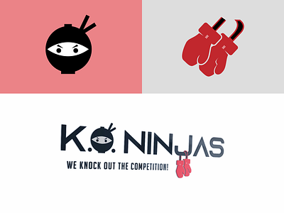K O Ninjas - Logo Design competition creative custom logo knockout logo logo design logodesign logos logotype ninja ninja logo ninja mascot logo design ninjas