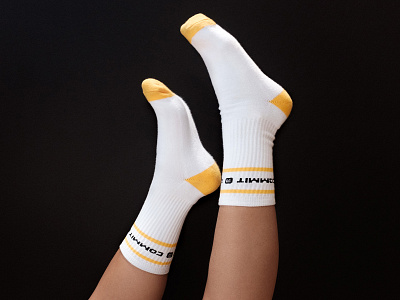 Commit, don't quit accessories athletic branding branding design fashion gift goods logo socks sports swag