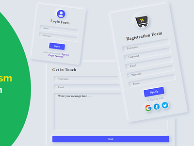 Neumorphism UI Design 2020 design 2020 trend contact form css developer form design freelancer html html css modern design neomorphism neumorphic neumorphic design reponsive ui ui ux design ui design ui designer web page design website design