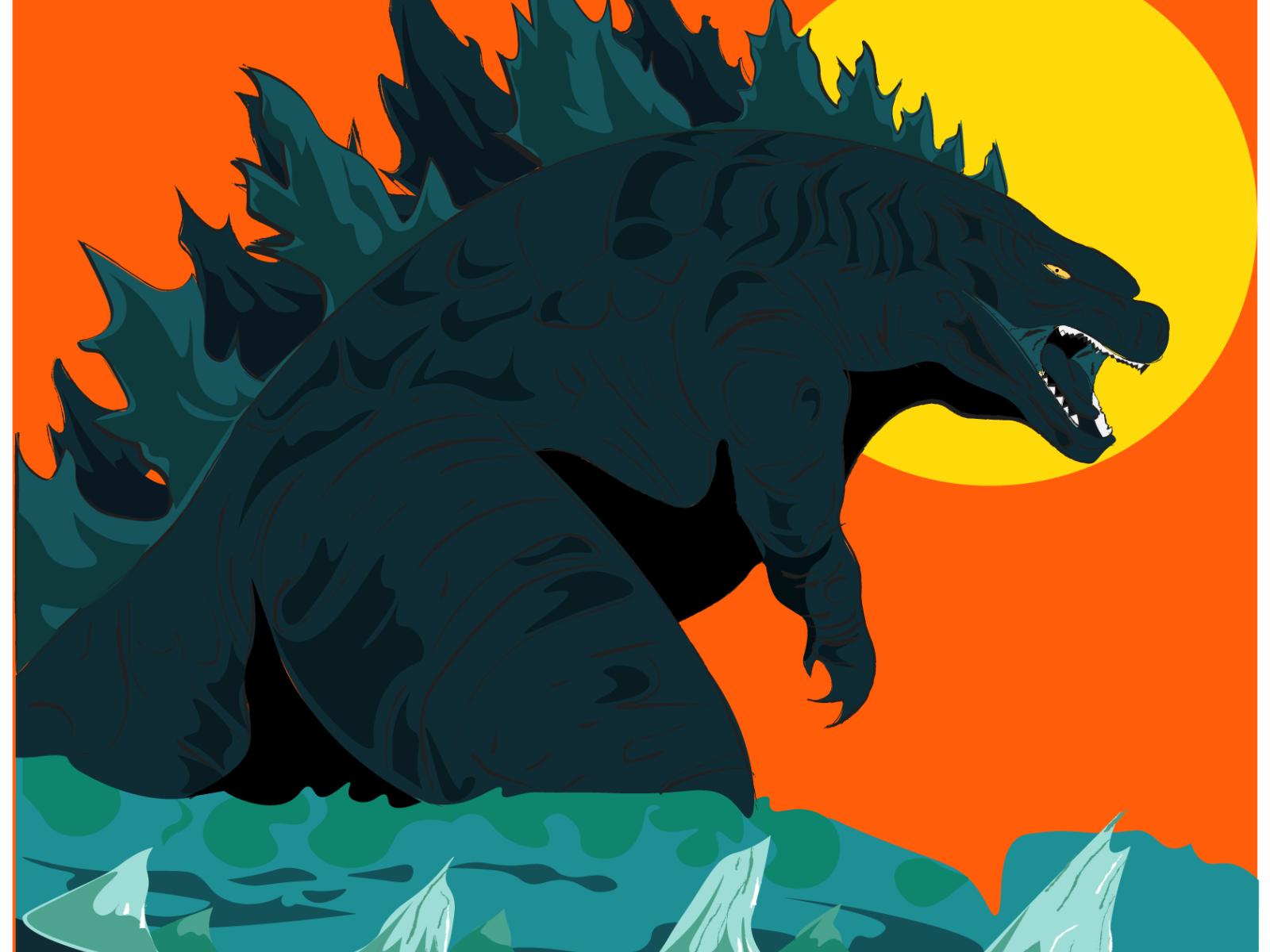 Godzilla by Hector on Dribbble