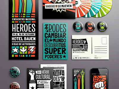 Heroes congress design event flat heroes icons typography vector youth