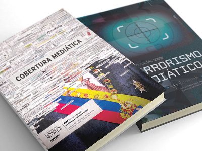 Mass media terrorism book chavez collage control cover media poster society typography