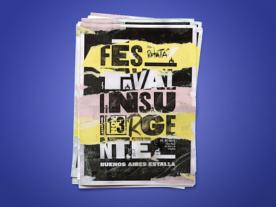 Festival ID arranquismo paper poster punk typography yellow