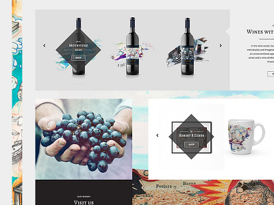 Home Page Elements ecommerce home page preview ui ux website wine wine club winery