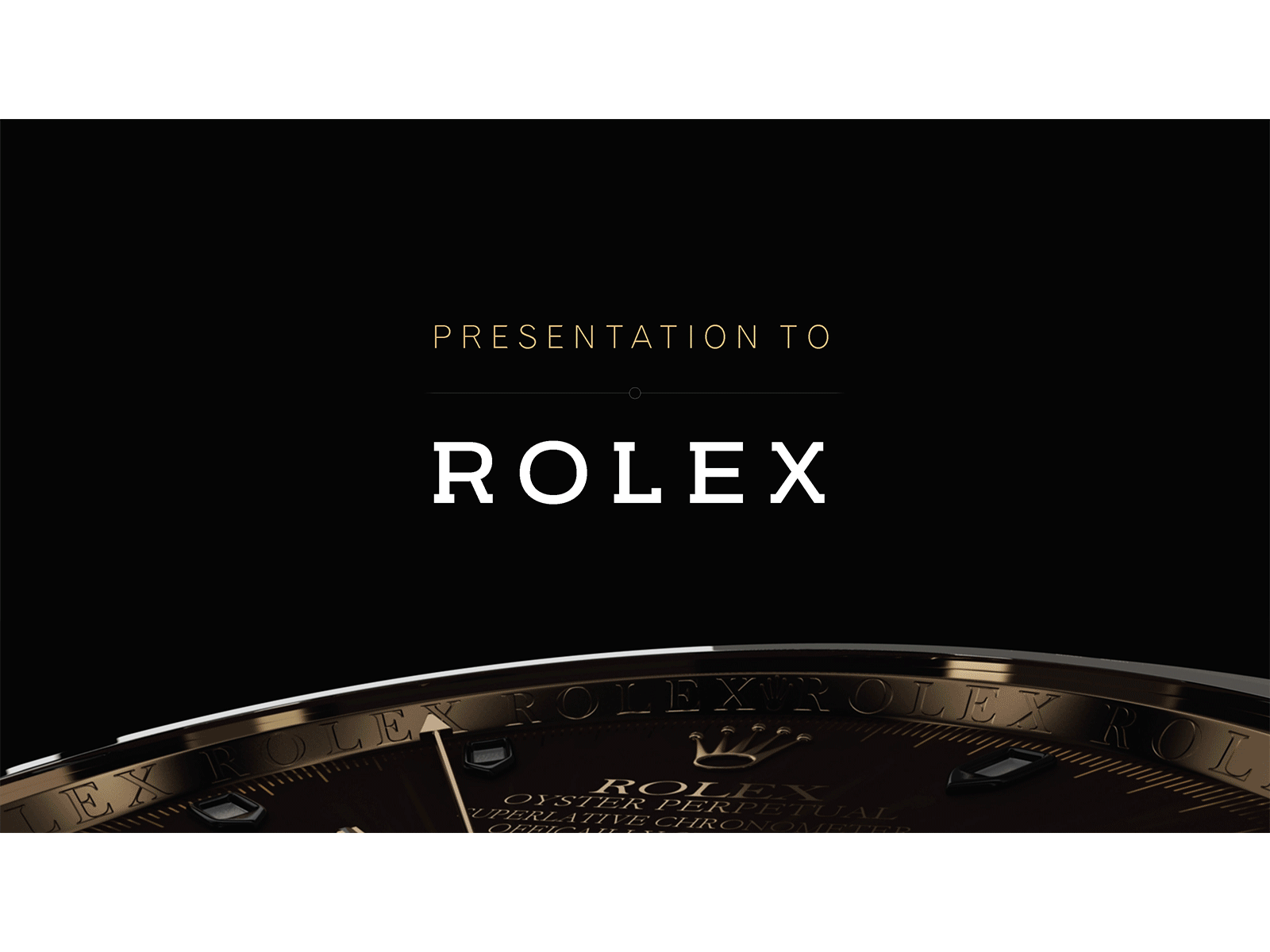 Rolex Presentation black black white blackandwhite branding gold gray keynote luxury powerpoint powerpoint template presentation rolex slides vector