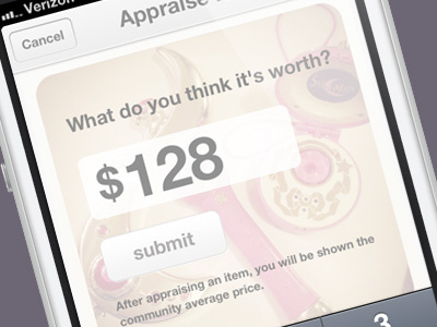 Fiender Appraisal UI app interface ios iphone app iphone iu overlay transparent user interface
