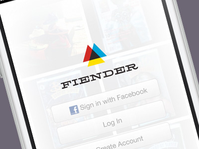 Fiender Log In/Sign Up UI app interface ios iphone app iphone iu overlay transparent user interface
