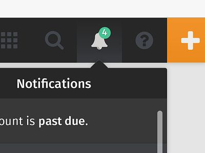 Dark Dropdown Menu dropdown menu navigation notification