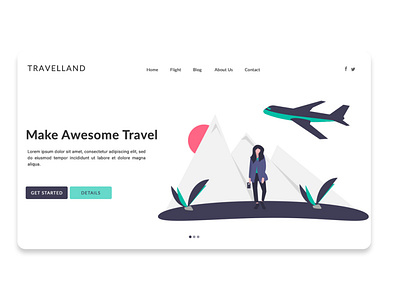 Travel Agency agency landing page design designs illustration landing page design travel agency web web design webdesig webdesign webdesigner website design