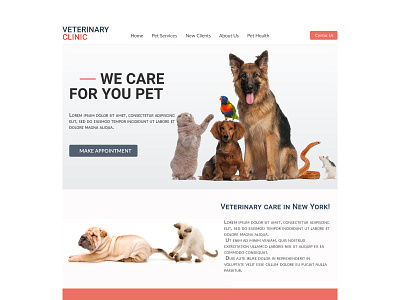 Veterinary Clinic - Web Design design pet ui vet veterinarian veterinary veterinary clinic