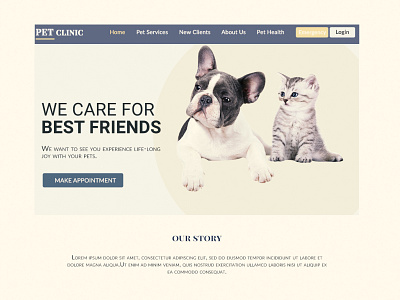 Pet Clinic design pet photoshop vet veterinarian veterinary veterinary clinic web