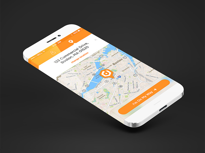 On My Way App by yofred on Dribbble