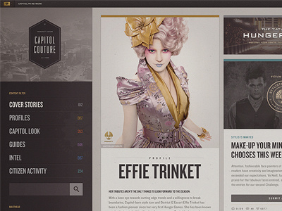 Hunger Games : Capitol Couture blog capitol couture hunger games tumblr ui