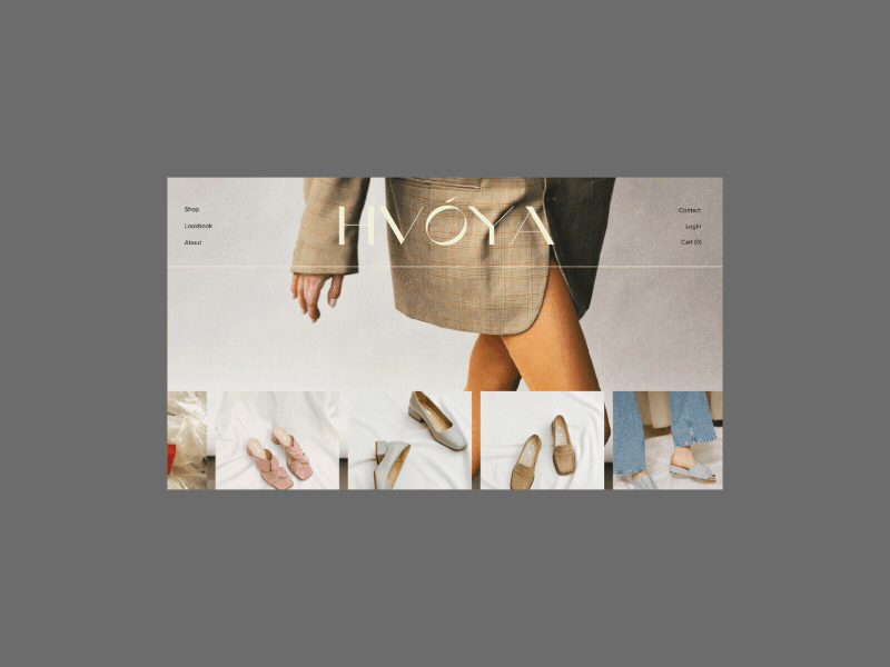 Hvoya shoes webdesign concept