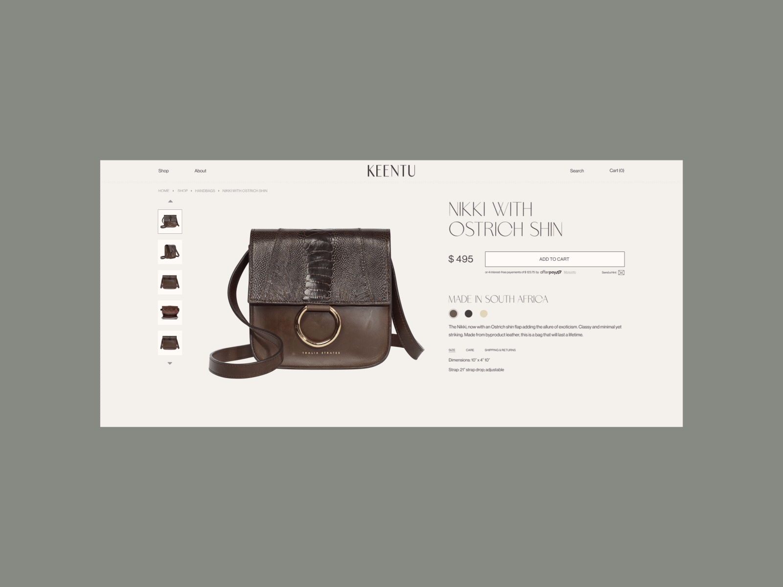 KEENTU - E-commerce design / Product page animation ecommerce fashion handbags jewelry jewelry shop minimal store ui uidesign ux web webdesign website