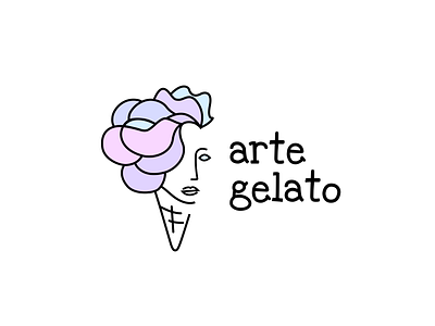 arte gelato LOGO branding design gelato illustration logo logos
