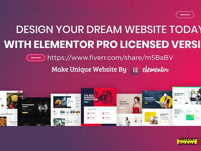 create landing page or full website by elementor pro
