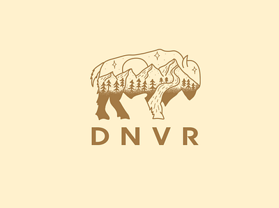 DNVR Buffalo buffalo denver handdrawn handdrawn illustration logo