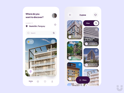 Hotel Search App app design graphic design hotel paraguay product ui ux