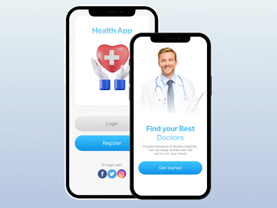 Health App app design graphic design product ui ux