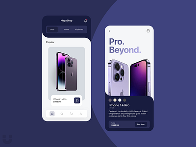 Tech E-commerce app concept design graphic design iphone product tech ui ux