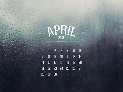 April 2013 calendar download lost type co op photograph raindrops wallpaper water