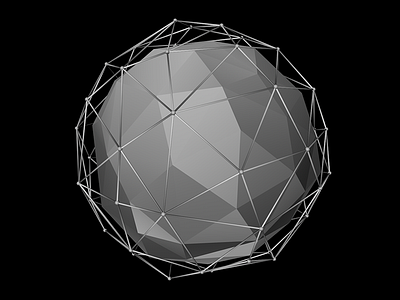 Sphere 3d atom array c4d low poly sphere