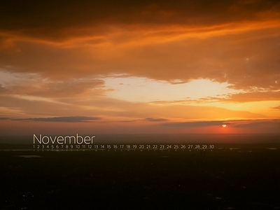 November 2013 calendar download photograph sunset typography wallpaper