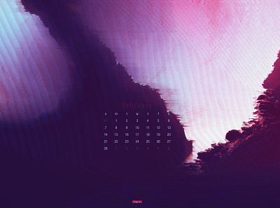 February 2021 abstract artwork calendar download wallpaper