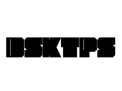 Logo Exploration: Chunky black concept dsktps logo typography white