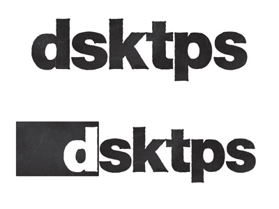 Logo Exploration: Distress black concept dsktps helvetica logo typography white