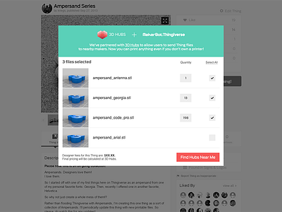 Thingiverse + 3D Hubs 3d printing 3dhubs makerbot thingiverse work