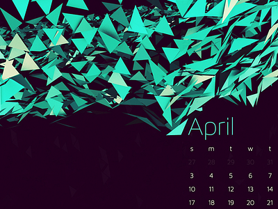 April 2016 calendar cinema 4d download low poly wallpaper