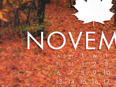 November Calendar calendar desktop calendar wallpaper fall futura leaf november wallpaper