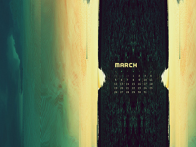 March 2017 abstract calendar download glitch photography sunset wallpaper