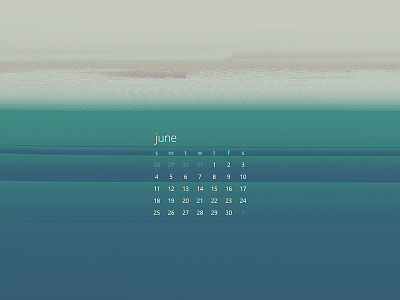 June 2017 abstract beach calendar download glitch ocean photography wallpaper