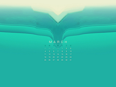 March 2018 abstract calendar download glitch minimal wallpaper