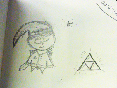 Doodle - Link doodle link sketch triforce zelda