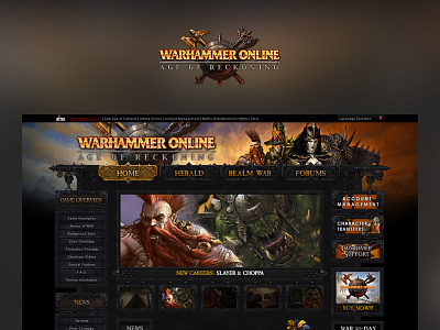 Case Study: Warhammer Online case study ui design ux design warhammer warhammer online web design