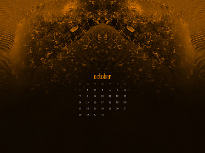 October 2018 abstract calendar download wallpaper