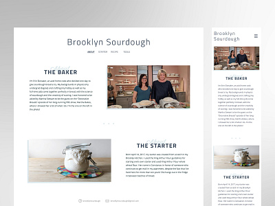 Brooklyn Sourdough bakery bread development flexbox ui design web design