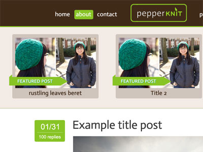 PK v3 - Concept 2 header pepperknit website work in progress